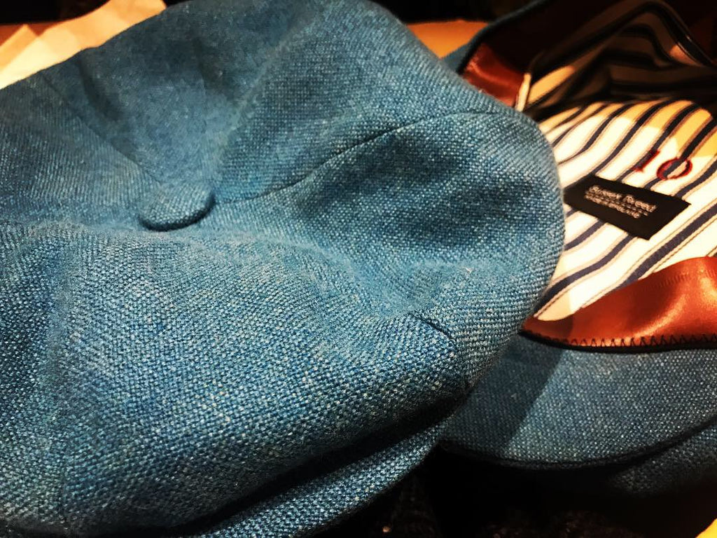 First Edition handwoven Sussex Tweed caps.